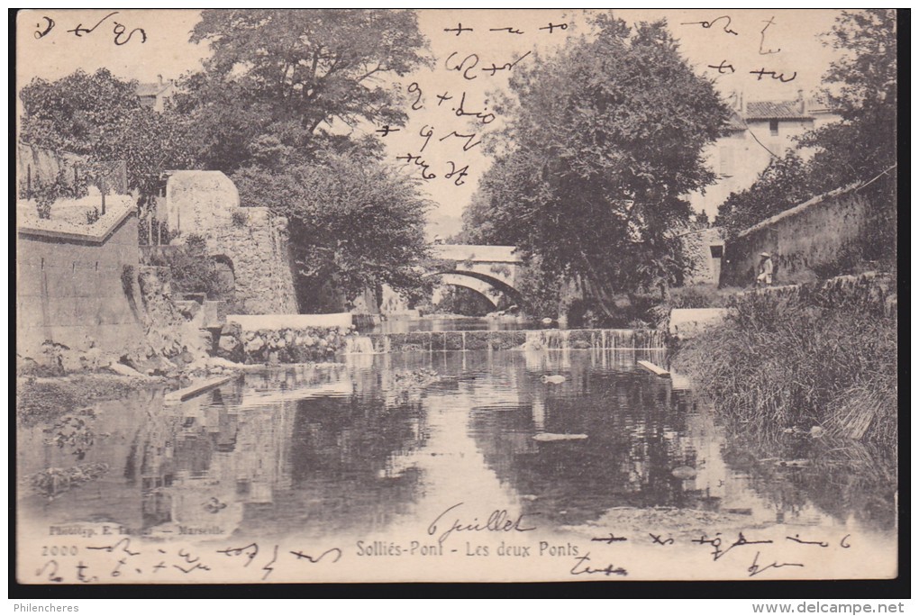 CPA - (83) Sollies Pont - Les Deux Ponts - Sollies Pont