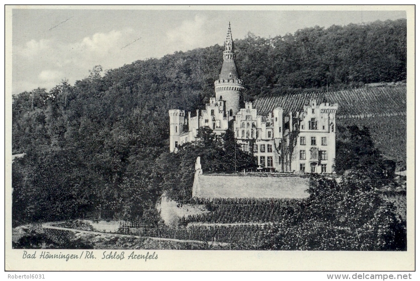 Germany BRD Picture Postcard Arenfels Castle In Bad Hönningen Posted 1956 - Bad Hoenningen