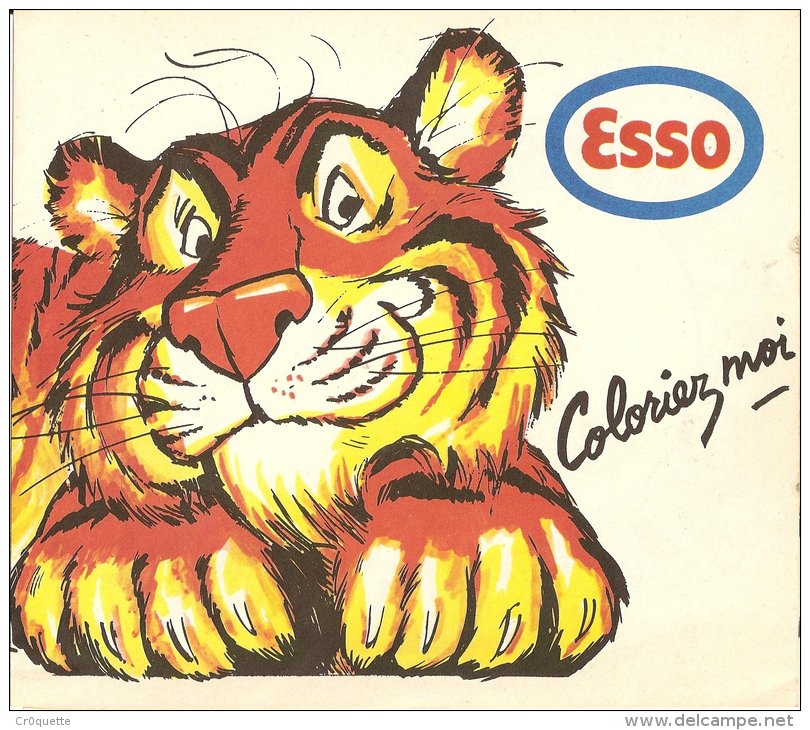 VIEILLE PUBLICITE ESSO - COLORIEZ MOI - Autres & Non Classés