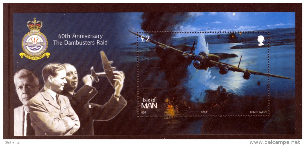 ISLE OF MAN IOM GB - 2003 DAMBUSTERS 60th ANNIVERSARY MS FINE MNH ** - Isle Of Man