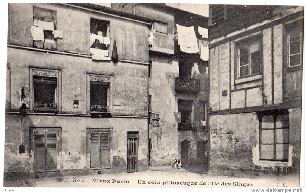 PARIS VIEUX PARIS UN COIN PITTORESQUE DE L'ILE DES SINGES - Distretto: 13