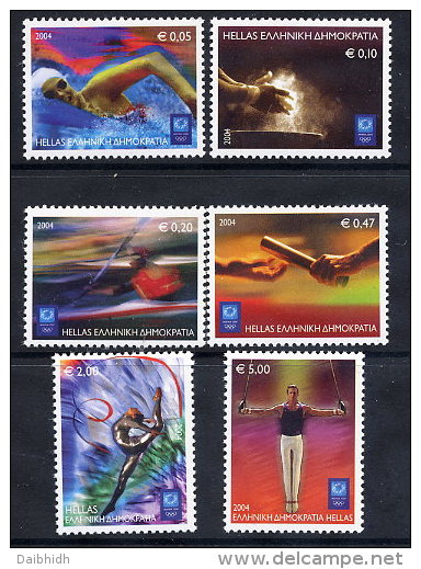 GREECE 2004 Athens Olympic Games XII Olympic Disciplines Set Of 6  MNH / **.  Michel 2214-19 - Unused Stamps