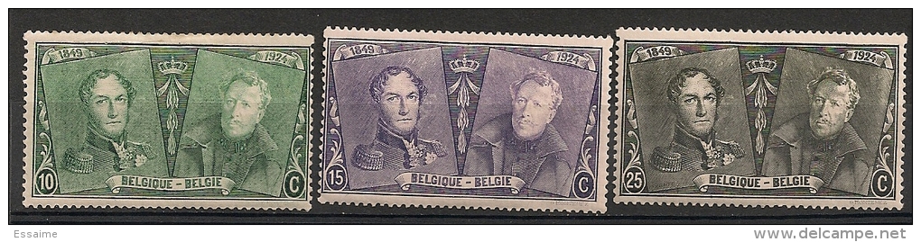 Belgique. 1925. N° 221,22,224. Neuf * MH - Neufs