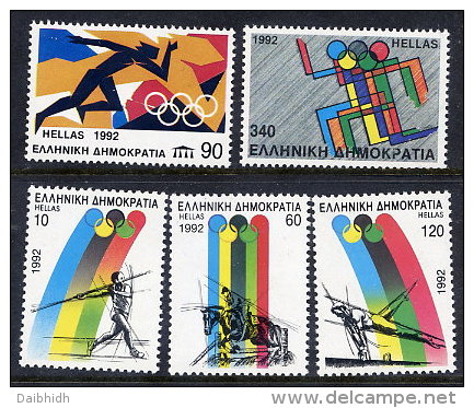 GREECE 1992 Barcelona Olympic Games  Set Of 5 MNH / **.  Michel 1792-96 - Ongebruikt