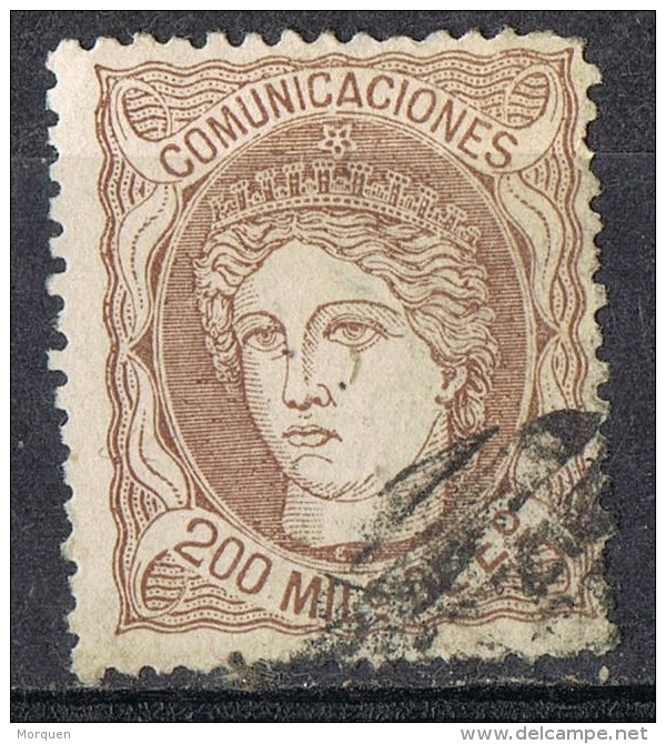 Sello 200 Mils. Alegoria 1870, Num 109b º - Usados