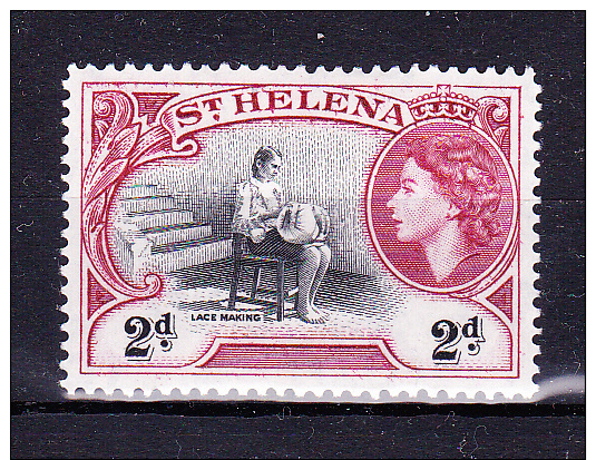 ST HELENA  1953, Queen E II - Landscapes     Y&T   #   125 - 2  D   , Cv  1.00 E ,     * MH , V V F - St. Helena