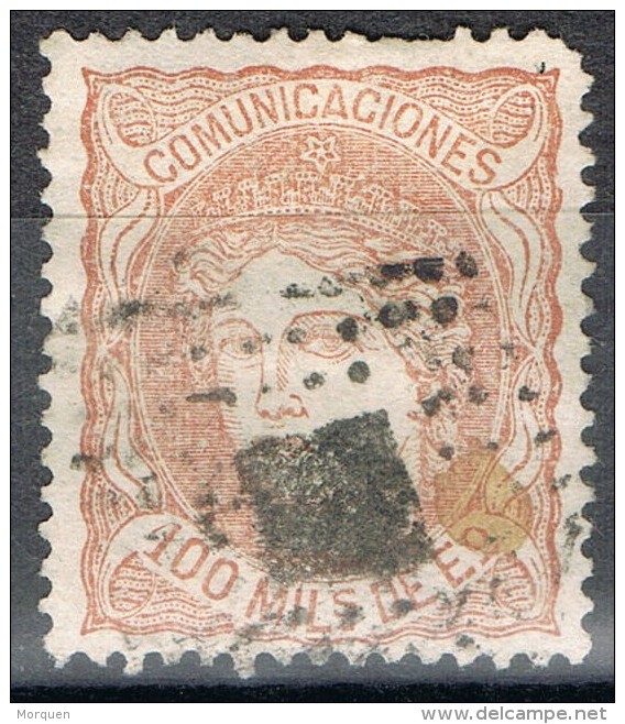 Sello 100 Mils. Alegoria 1870, Num 108b º - Usados