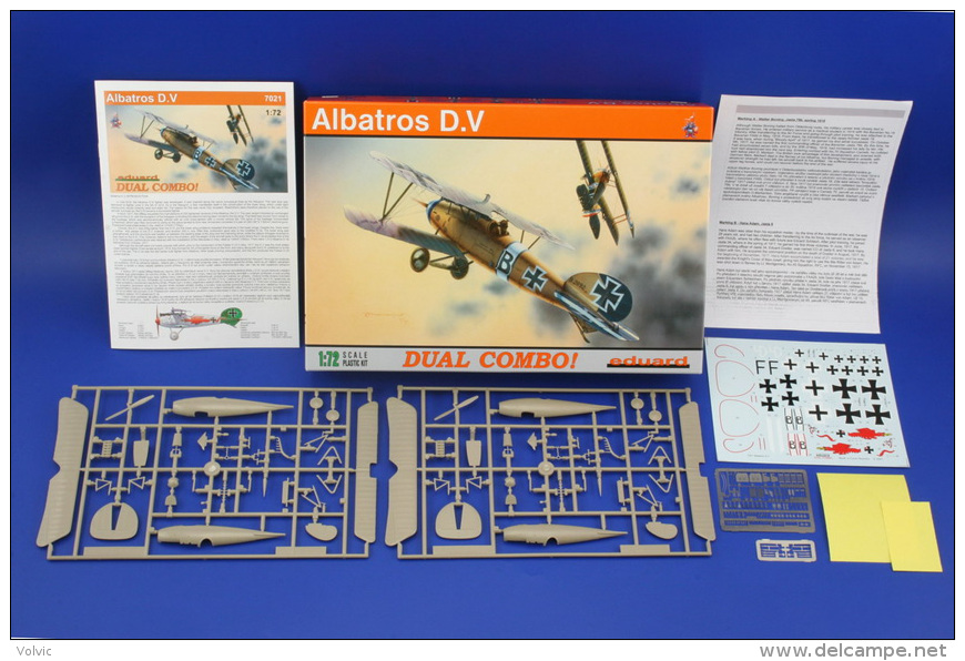 - EDUARD - Maquette ALBATROS D.V Dual Combo  - 1/72°- Réf 7021 - - Vliegtuigen