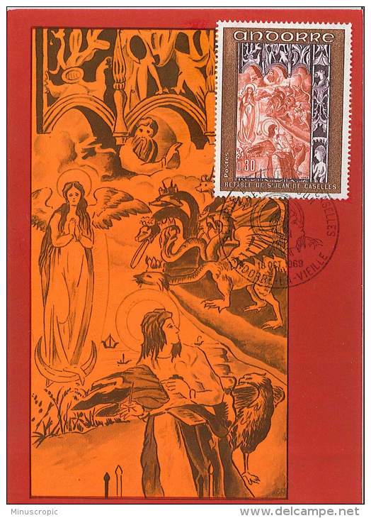 CM Andorre - 1969 - Retable De Saint Jean De Caselles - 0,30 - Maximum Cards