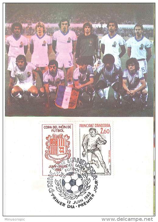 CM Andorre - 1982 - Copa Del Mon De Futbol Espanya - Cartas Máxima