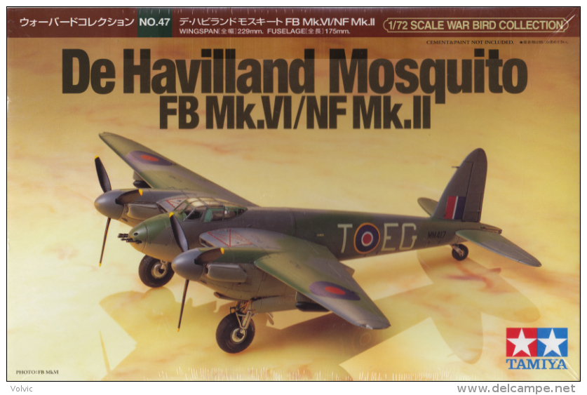 - TAMIYA - Maquette De Havilland Mosquito FB Mk.VI/NF MK.II - 1/72°- Réf 60747 - - Vliegtuigen