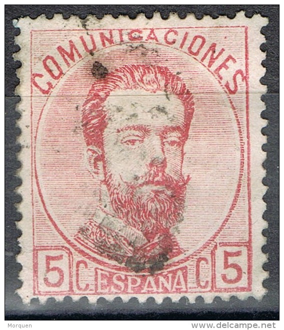 Sello 5 Cts Amadeo 1872, Variedad,  Num 118b º - Oblitérés