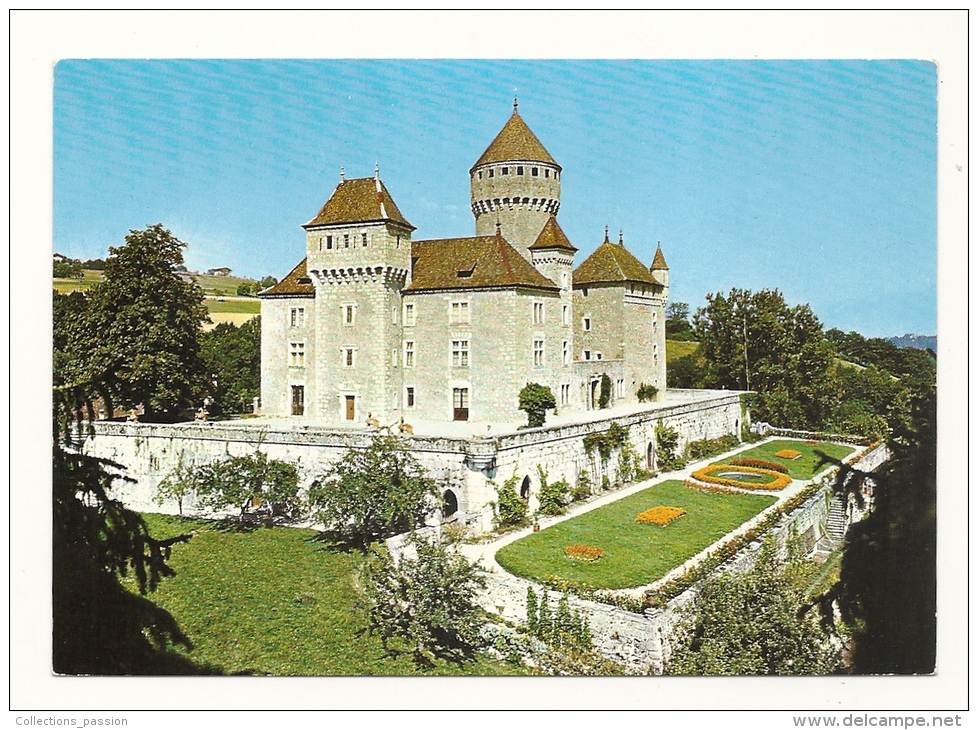 Cp, 74, Lovagny - Gorges Du Fier, Le Château De Montrottier Et Ses Terrasses - Lovagny