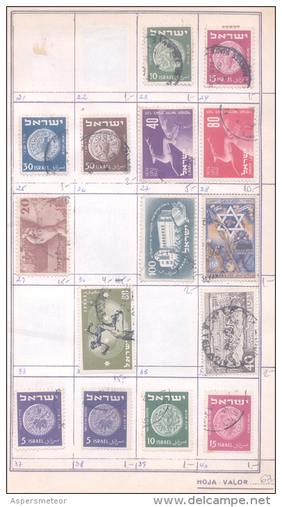 ISRAEL ALBUM DE BISAGRAS CON MAS DE 130 EUROS CATALOGO YVERT - PERIODO NRO. 1 AL 385 YVERT - Collections, Lots & Séries