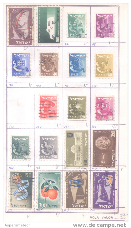 ISRAEL ALBUM DE BISAGRAS CON MAS DE 130 EUROS CATALOGO YVERT - PERIODO NRO. 1 AL 385 YVERT - Lots & Serien