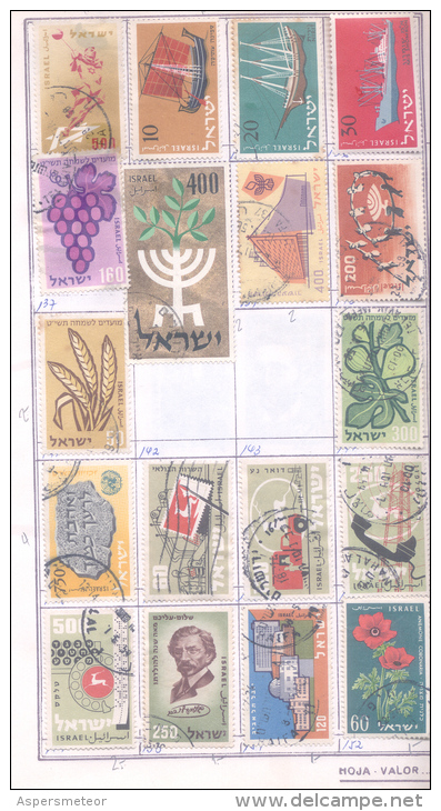 ISRAEL ALBUM DE BISAGRAS CON MAS DE 130 EUROS CATALOGO YVERT - PERIODO NRO. 1 AL 385 YVERT