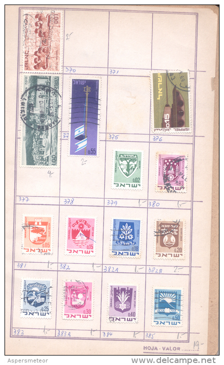 ISRAEL ALBUM DE BISAGRAS CON MAS DE 130 EUROS CATALOGO YVERT - PERIODO NRO. 1 AL 385 YVERT