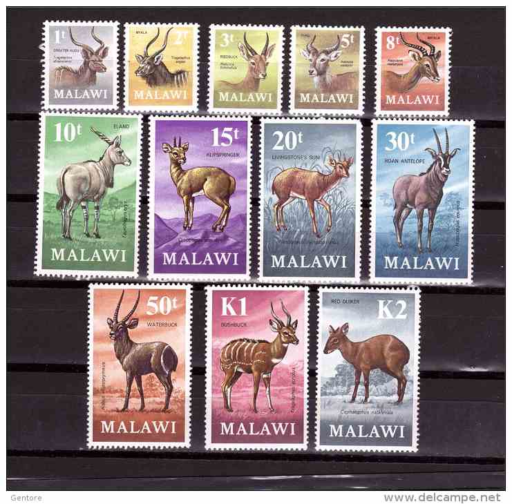 MALAWI 1971 Antelopes Set Of 12 Stamps Yvert Cat. N° 147/58  MINT  NEVER HINGED - Game