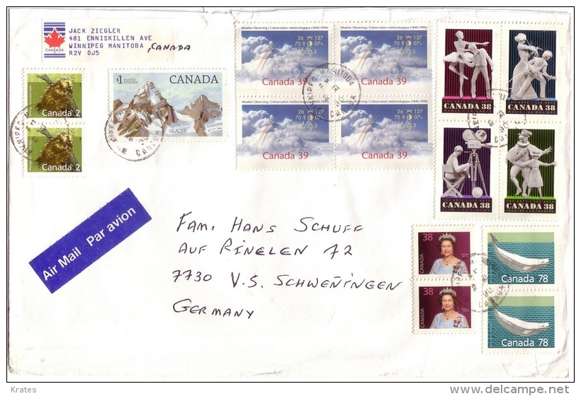 Old Letter - Canada - Luftpost