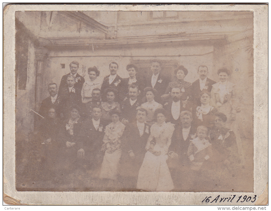 MAIRIE DE PARIS,LE 16 AVRIL 1903,photo Ancienne,photographie,mar Iage,mariés,haute Société Parisienne - Places