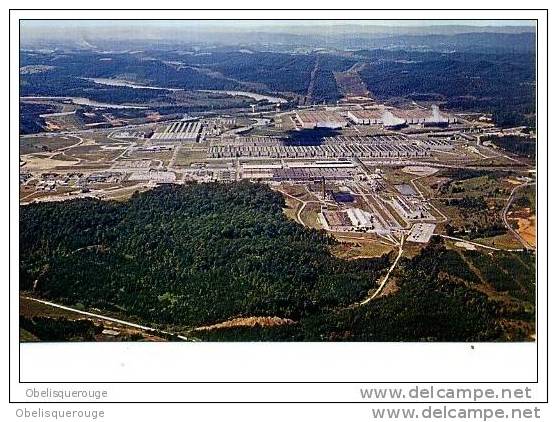 GASEOUS DIFFUSION PLANT VUE AERIENNE  UNION CARBIDE EN 1973 OAK RIDGE - Oak Ridge