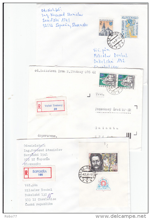 Slovakia. Collection of 55 covers and postcards. Stamps with scouting, celebrity, castle, art, sport, nature.. (E03092)