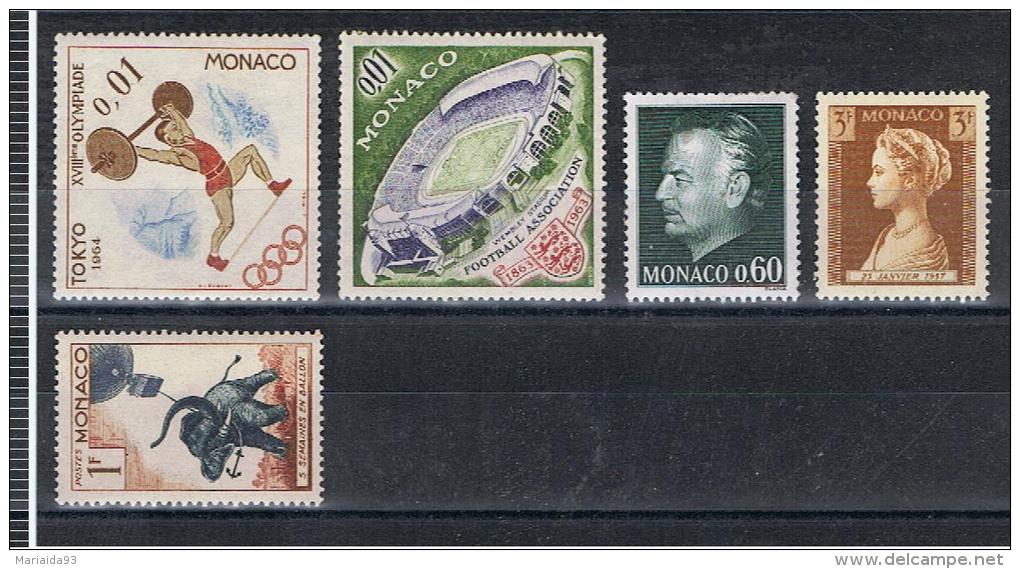 MONACO - LOT DE 5 TIMBRES NEUFS - Collections, Lots & Series