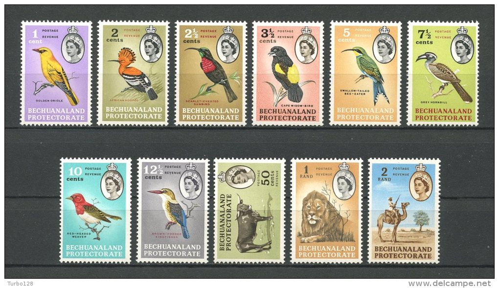 BECHUANALAND 1961 N° 119/126 130/132 ** Neufs = MNH  Superbes Cote 84,50 &euro;  Faune Oiseaux Birds Fauna  Animaux - 1965-1966 Autonomie Interne