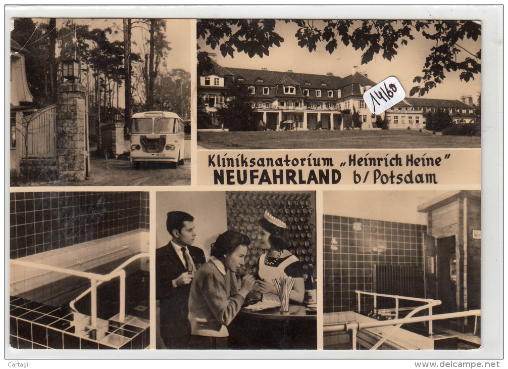 CPM  GF - 14160- Allemagne  - Neufahrland -  Mutiviues Klinik Sanatorium " Heinrich Heine"-Envoi Gratuit - Neu Fahrland