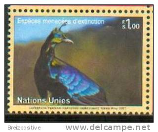 Nations Unies / United Nations 2011 - Lophophore Resplendissant / Himalayan Monal - MNH - Paons