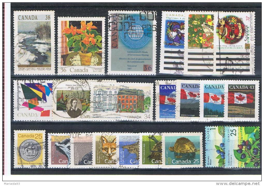 CANADA - LOT DE TIMBRES OBLITERES DIFFERENTS - Collections