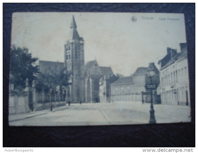 VILVOORDE - Eglise Paroissiale Et L'arrêt Du Tram En Avant Plan En 1922 - Vilvoorde
