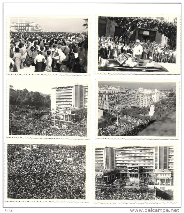 Voyage Du GENERAL DE GAULLE En ALGERIE LE 4 JUIN 1958 - Lot De 6 Vues - Ereignisse