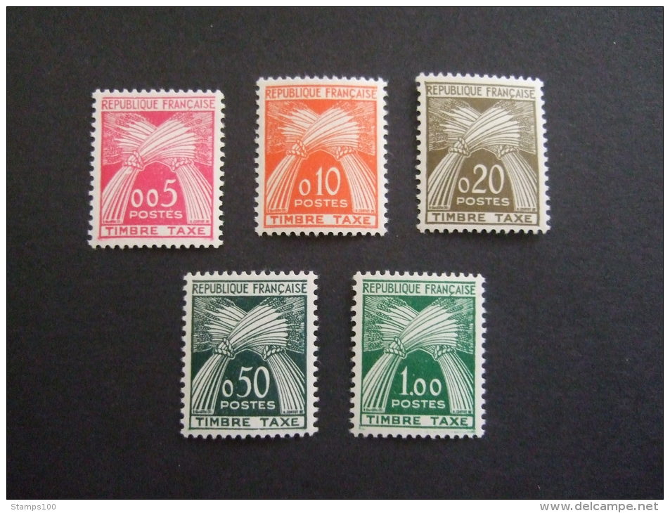 FRANCE 1960 TIMBRES TAXE  YVERT 90 - 94   MNH **   (S62-NVT) - 1960-.... Mint/hinged