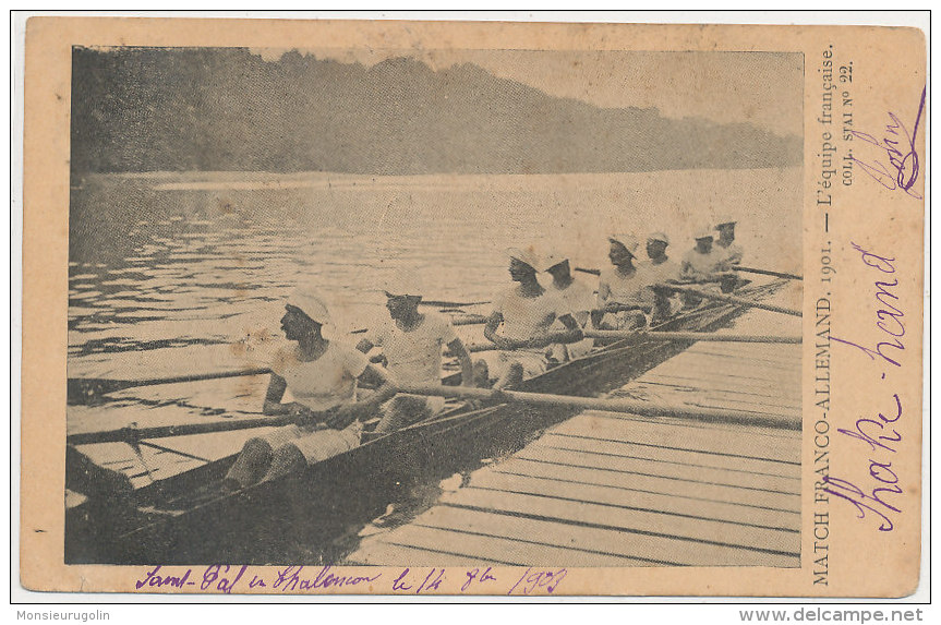 SPORT )) AVIRON    MATCH FRANCO ALLEMAND   EQUIPE FRANCAISE  ** - Aviron