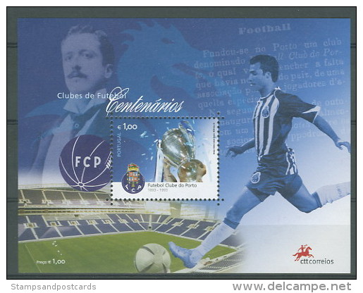 Portugal Football Club PORTO Clubs Centenaires 2005 Bloc ** Soccer FC Porto Souvenir Sheet ** - Clubs Mythiques