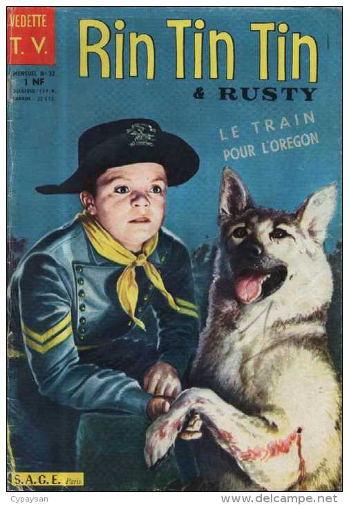 RINTINTIN ET RUSTY N° 32 BE SAGE VEDETTES TV 10-1962 - Sagédition