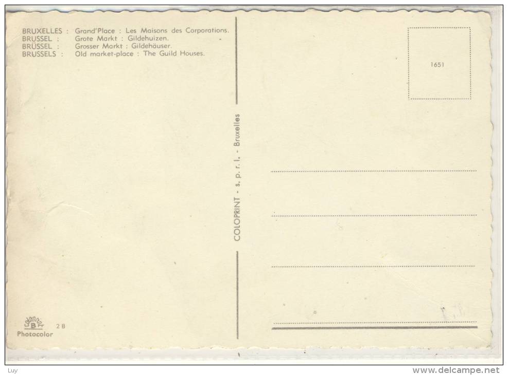 BRUSSEL - BRUXELLES: Grote Markt, Gildehuizen, Grand Place: Les Maisons Des Corporations - Marchés