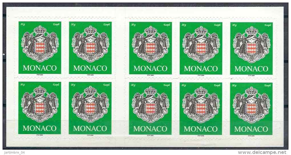 2005 MONACO Carnet 14** Armoirie, ITVF 2005 - Markenheftchen