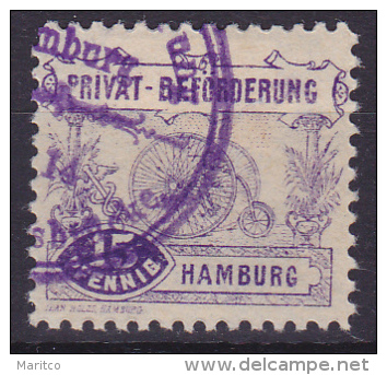 PRIVAT BEFÖRDERUNG HAMBURG 1888 TRICYCLE Velo Fahrrad Bicycle - Wielrennen