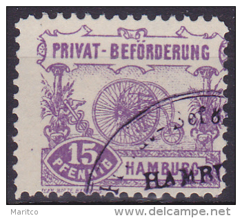 PRIVAT BEFÖRDERUNG HAMBURG 1888 TRICYCLE Velo Fahrrad Bicycle - Wielrennen