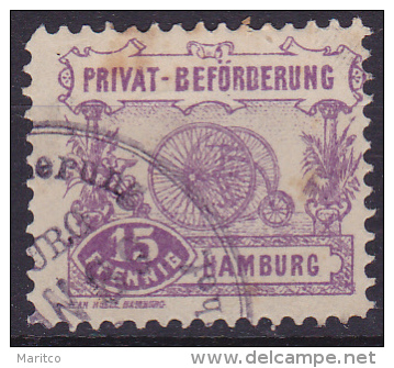 PRIVAT BEFÖRDERUNG HAMBURG 1888 TRICYCLE Velo Fahrrad Bicycle - Wielrennen