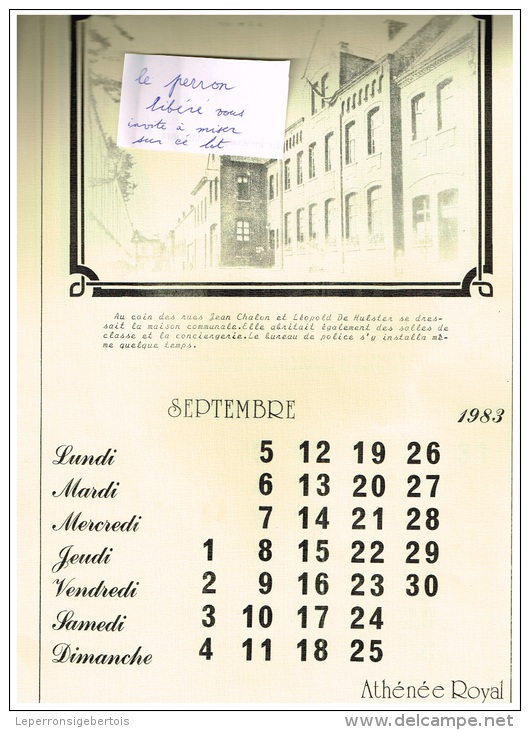 NAMUR - SAINT-SERVAIS - Calendrier 1983 - Athénée Royal - Format 22,5 / 35 cm
