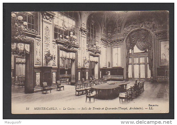 DF / MONACO / MONTE-CARLO / LE CASINO / SALLE DE TRENTE ET QUARANTE ( TOUZET ARCHITECTE ) - Casino