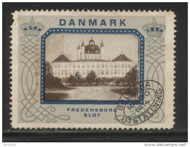 SWEDEN 1914 MALMO BALTIC EXPO DANISH PALACES DENMARK FREDENSBORG NO GUM POSTER STAMP CINDERELLA REKLAMENMARKEN - Neufs