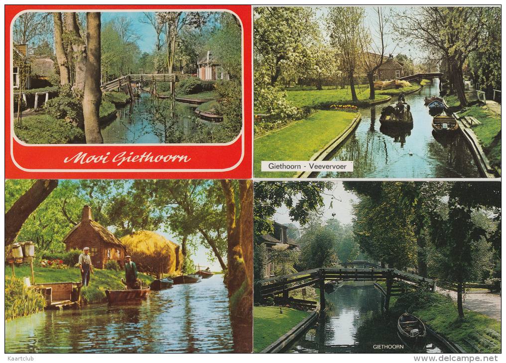 9 Verschillende Ansichten : GIETHOORN -    Holland/Nederland (3 Scans) - Giethoorn