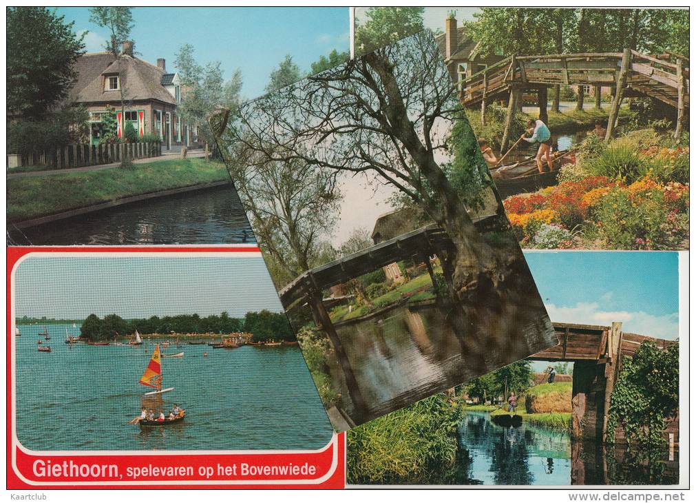 9 Verschillende Ansichten : GIETHOORN -    Holland/Nederland (3 Scans) - Giethoorn