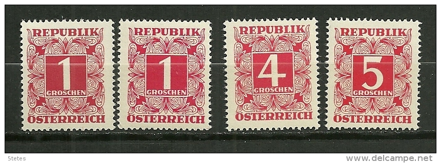 Autriche Neuf **; Y & T ; Taxe 228,229,231 - Segnatasse