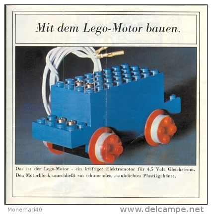 LEGO SYSTEM - CATALOGUE - MIT DEM LEGO - MOTOR BAUEN. (3166-Ty - Pat. N° 683 Pat. Pend.) - Catálogos