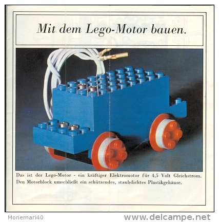 LEGO SYSTEM - CATALOGUE - MIT DEM LEGO - MOTOR BAUEN. (3166-Ty - Pat. N° 683 Pat. Pend.) - Kataloge